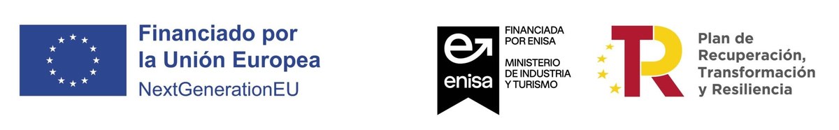 Financiado por la Unión Europea NextGenerationEU · Financiada por ENISA, Ministerio de Industria y Turismo · Plan de Recuperación, Transformación y Resiliencia